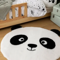 Tapis antidérapant enfant (100 cm) Panda Blanc