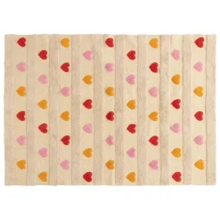 Tapis antidérapant enfant coton (120 x 170 cm) Amour Multicolore