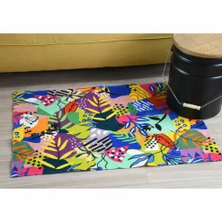 Tapis coton (90 cm) Popart Bleu canard