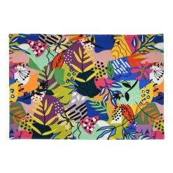 Tapis coton (90 cm) Popart Bleu canard