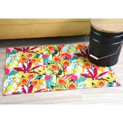 Tapis coton (90 cm) Popart Jaune moutarde