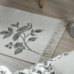 Tapis coton (60 x 90 cm) Clarine Ecru