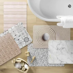 Tapis de bain antidérapant (50 x 80 cm) Vanea Marron