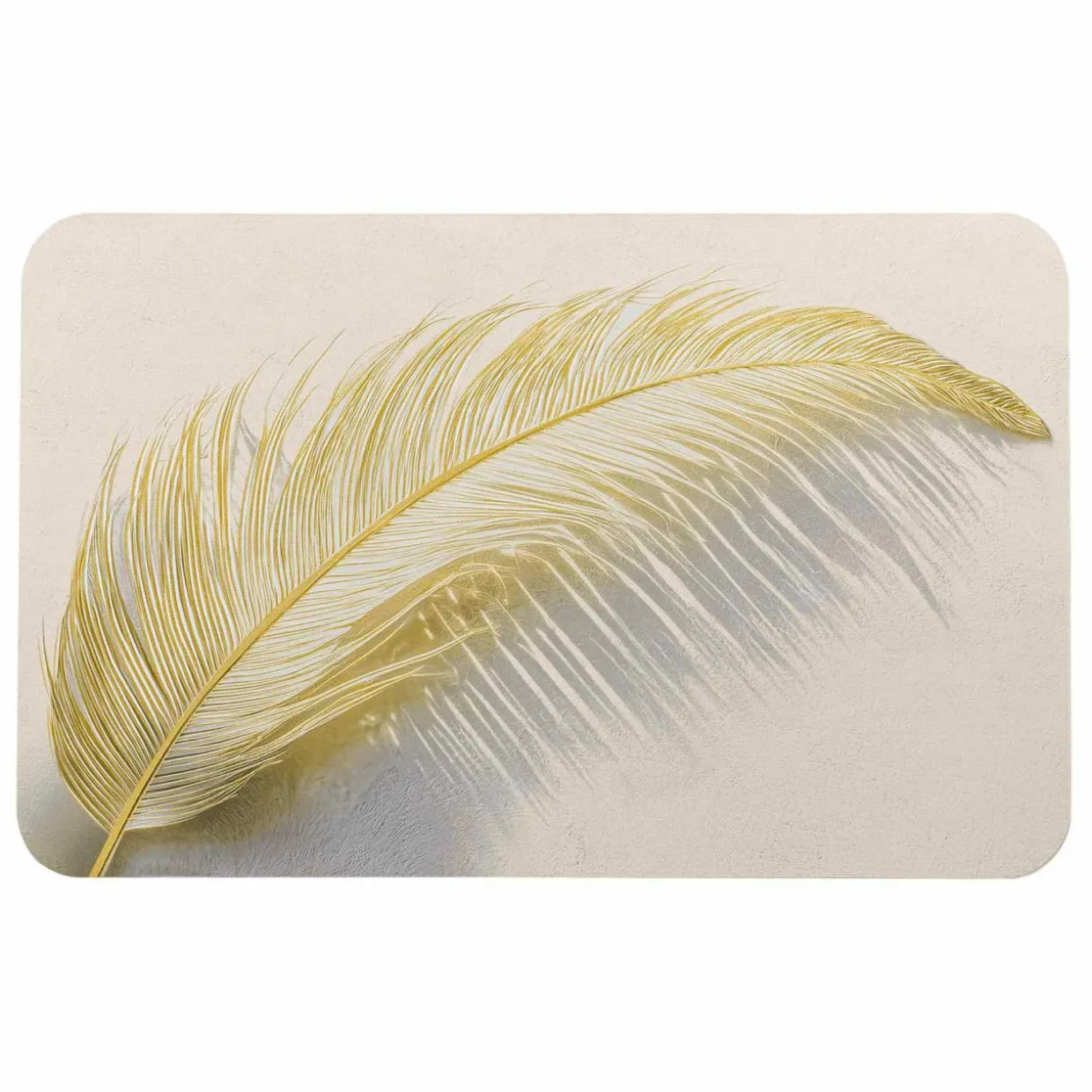 Tapis de bain antidérapant (80 x 50 cm) Angelica Ecru