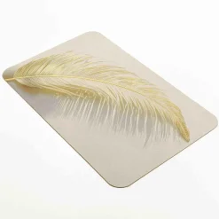 Tapis de bain antidérapant (80 x 50 cm) Angelica Ecru