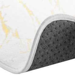 Tapis de bain antidérapant (45 x 75 cm) Aquamarbre Blanc