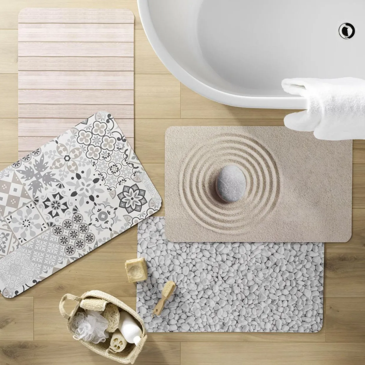 Tapis de bain antidérapant (50 x 80 cm) Serena Marron