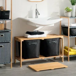 Tapis de bain caillebotis Nadine Bambou