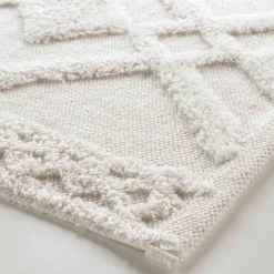 Tapis de bain coton (50 x 80 cm) Gladis Blanc