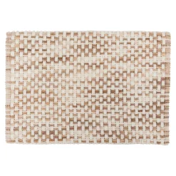 Tapis de bain coton (50 x 75 cm) Tresse Taupe