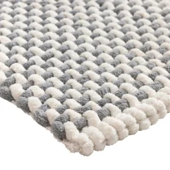 Tapis de bain effet tissé en relief (50 x 80 cm) Rafael Gris