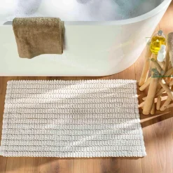 Tapis de bain en coton (50 x 80 cm) Voltis Blanc