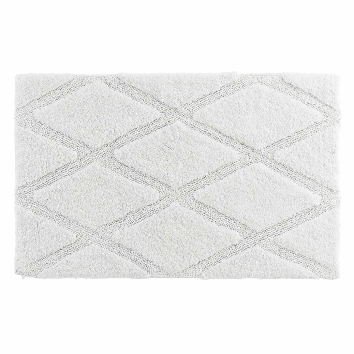 Tapis de bain en coton (50 x 80 cm) Thais Blanc