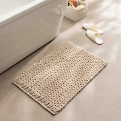 Tapis de bain en coton (50 x 80 cm) Ariel Beige