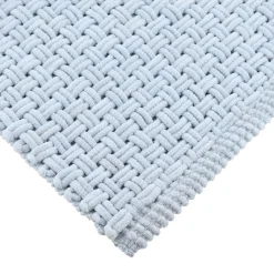 Tapis de bain microfibre (45 x 90 cm) Maille Bleu clair
