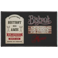 Tapis de cuisine (50 x 80 cm) Bistrot des amis Rouge