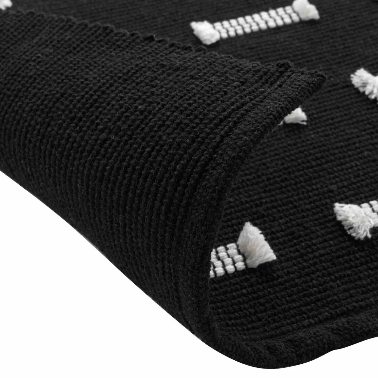 Tapis de salon coton (50 x 80 cm) Juline Noir