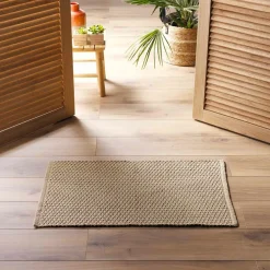 Tapis de salon coton (50 x 80 cm) Alivia Camel
