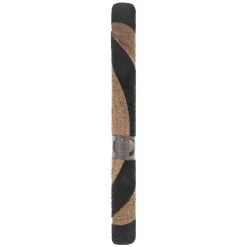 Tapis de salon jute rond (120 cm) Bord Noir