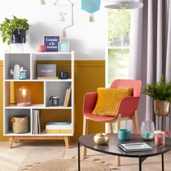 Tapis de salon jute rond (80 cm) Lurex Cosy Beige