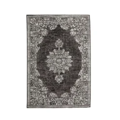 Tapis de salon rectangulaire jacquard (160 x 230 cm) Sana Gris