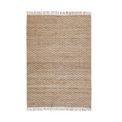 Tapis de salon rectangulaire jute tissée main (140 x 200 cm) Yuki Marron