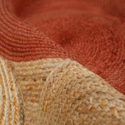 Tapis de salon rectangulaire jute tissée main (160x230 cm) Tara Terracotta