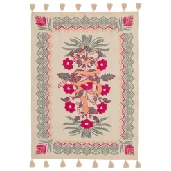 Tapis de salon rectangulaire coton (170 x 120 cm) Wild Multicolore