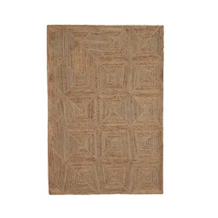 Tapis de salon rectangulaire jute tissée main (160 x 230 cm) Anaya Marron