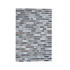 Tapis de salon rectangulaire laine jacquard (160 x 230 cm) Sanjay Gris