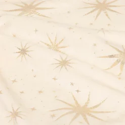 Tapis de sapin (D90 cm) Étoiles Célestes Ivoire et doré