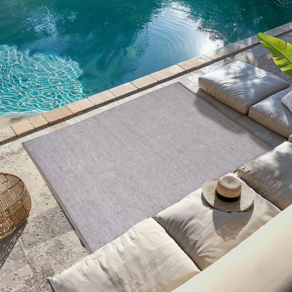 Tapis d'extérieur rectangulaire (120 x 170 cm) Hugo Jute