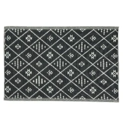 Tapis d'extérieur rectangulaire (180 x 120 cm) Inca Noir