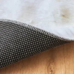 Tapis fausse fourrure (120 cm) Toronto Ivoire