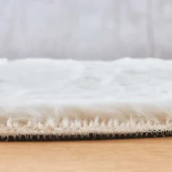 Tapis rectangulaire fausse fourrure (140 x 200 cm) Finn Blanc