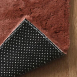 Tapis rectangulaire fausse fourrure (140 x 200 cm) Finn Terracotta