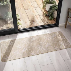 Tapis tissé antidérapant (45 x 120 cm) Stylis Blanc