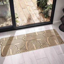 Tapis tissé antidérapant (45 x 120 cm) Modul Noir