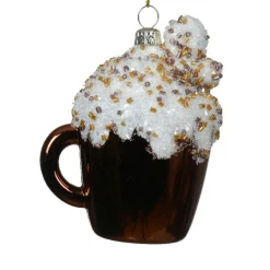 Tasse à café à suspendre (H9 cm) Pailletée Brun