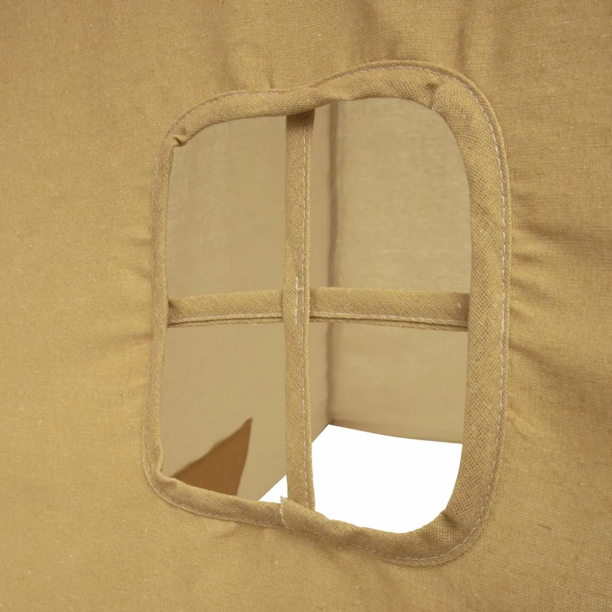 Tipi enfant bois et tissu (H160 cm) Wapi Jaune ocre