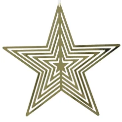 Étoile de Noël à suspendre métal (D10 cm) Sainte-Luce Or