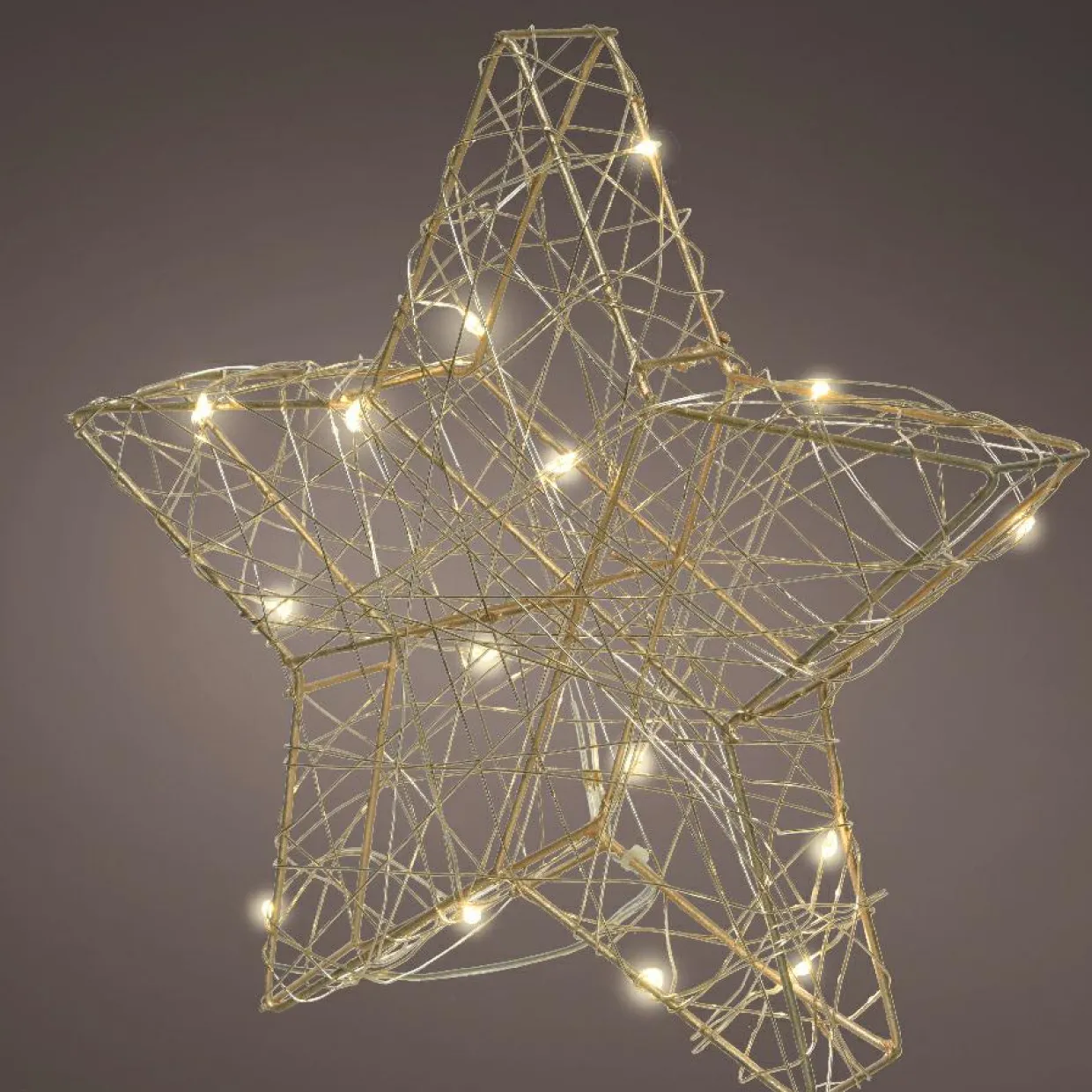 Étoile lumineuse à piles 30 LED (H30 cm) Antartica Blanc chaud