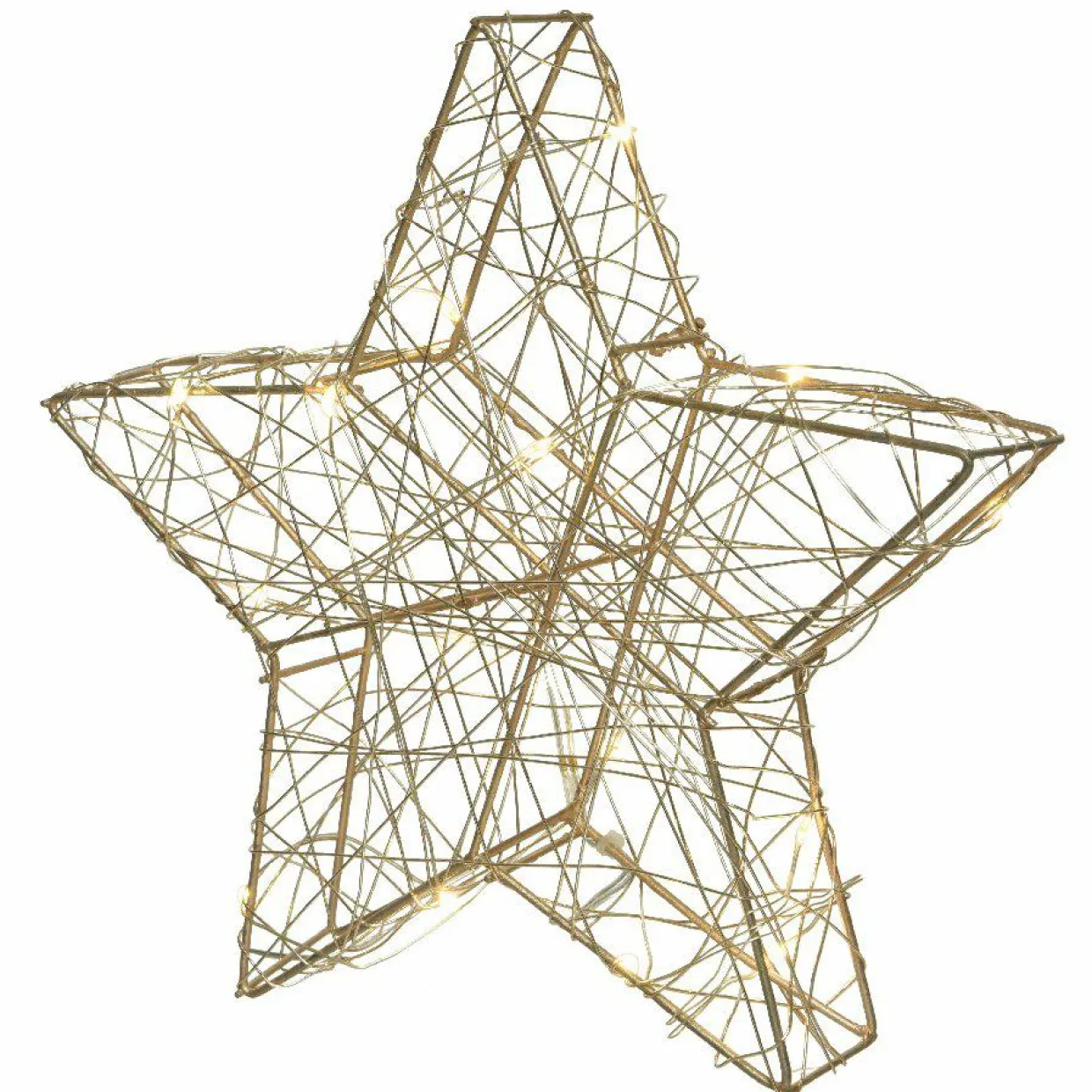 Étoile lumineuse à piles 30 LED (H30 cm) Antartica Blanc chaud