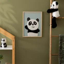 Toile murale enfant (40 x 30 cm) Panda Vert