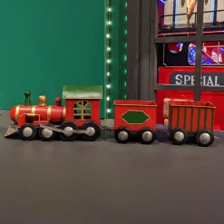 Train de Noël en métal (58 cm) Wagons de marchandise
