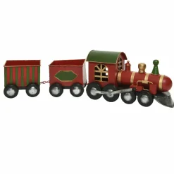 Train de Noël en métal (58 cm) Wagons de marchandise