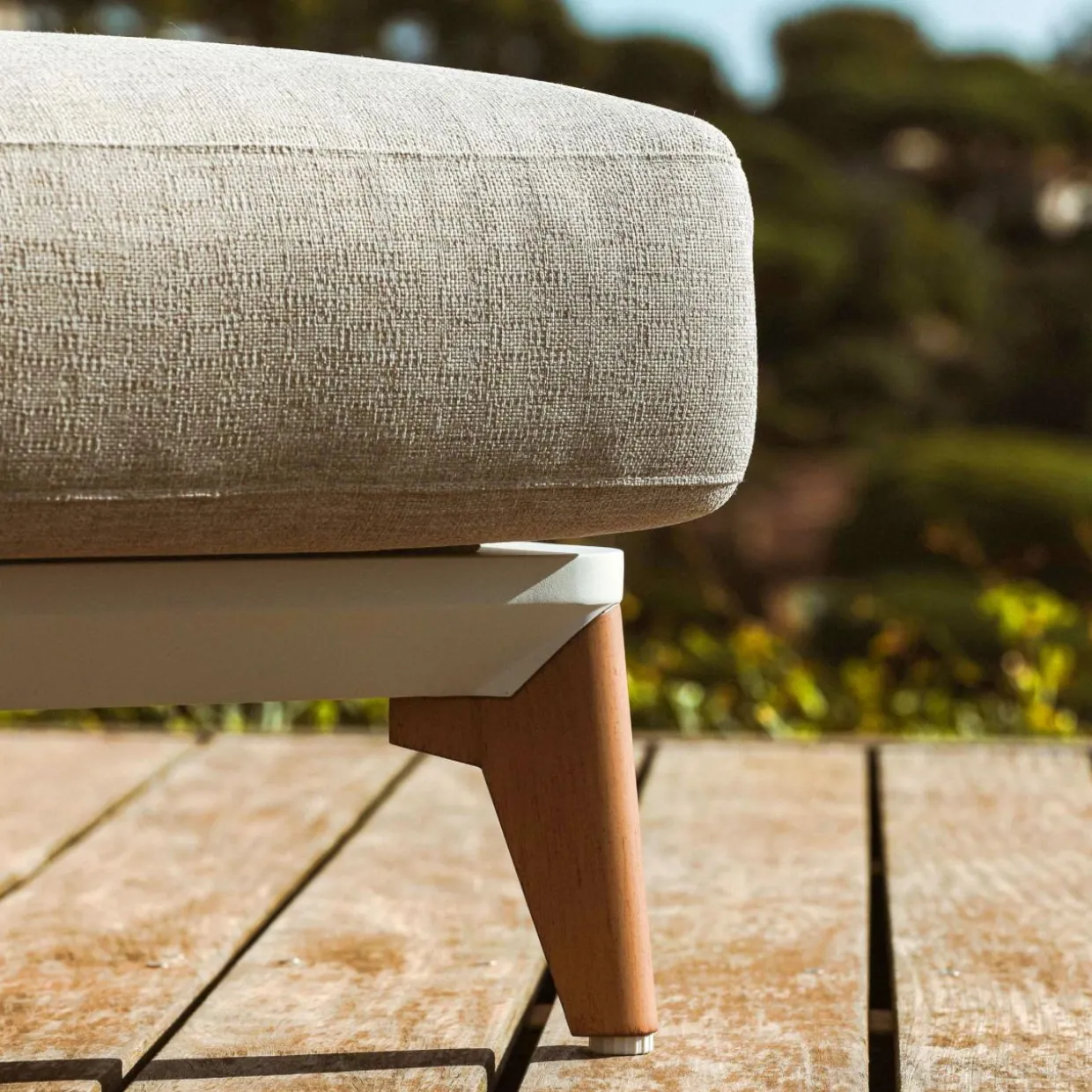 Transat en aluminium Monte Carlo Blanc et taupe