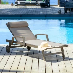 Transat en aluminium Pirae Taupe