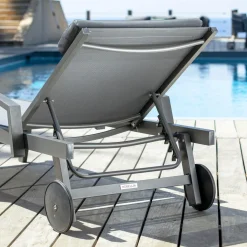 Transat en aluminium Pirae Gris anthracite