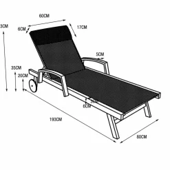 Transat en aluminium Pirae Ecru